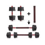 Kit De Mancuernas Termoforradas  20Kg SC-80015-20 + Muñequeras De Compresión Focus - Imagen 4