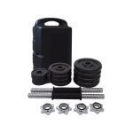 Kit De Mancuernas 20 Kilos Negras SC-80059 + Obsequio - Imagen 3