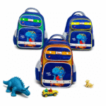 Maleta Escolar Para niño Dinosaurio WCR-272 BluM