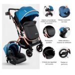 Coche Para Bebé Travel System Gold LX Azul Bebesit - Imagen 4