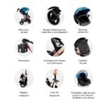 Coche Para Bebé Travel System Gold LX Azul Bebesit - Imagen 5