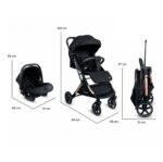 Coche Travel System Compacto Pixel Premium Black Bebesit - Imagen 5