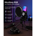 Micrófono Condensador USB RGB SF-666R Huge - Imagen 5