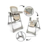 Silla Comedor 2En1 Mecedora Eléctrica Switch Gray Bebesit - Imagen 3
