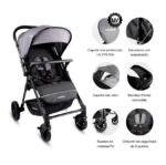 Coche Reversible City Dark Gray Bebesit - Imagen 5