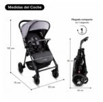Coche Reversible City Dark Gray Bebesit - Imagen 6
