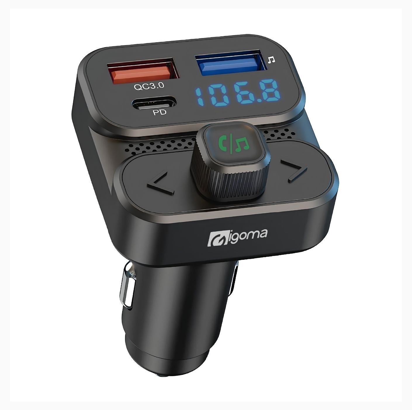1 Cargador De Carro Trasmisor Bluetooth TB-15 Igoma - Imagen 1