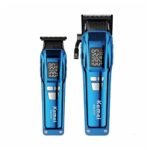Combo Maquina Peluquera 2En1 Kemei KM-2797 Azul DB