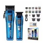 Combo Maquina Peluquera 2En1 Kemei KM-2797 Azul DB - Imagen 3