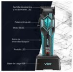 Maquina Peluquera Inalámbrica Profesional VGR V-119 DB - Imagen 3