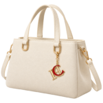 Bolso De Mano Elegante CH Beige BluM - Imagen 4