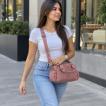 Bolso Manos Libres Casual  S72-1 Rosa BluM - Imagen 5