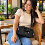 Bolso Manos Libres Casual  S72-1 Negro BluM - Imagen 5