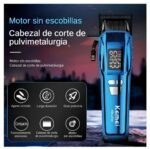 Combo Maquina Peluquera 2En1 Kemei KM-2797 Azul DB - Imagen 5