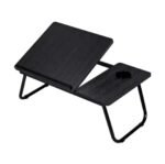 Mesa Plegable, Graduable – Con Portavasos AE0036 Negro TM