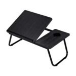 Mesa Plegable, Graduable – Con Portavasos AE0036 Negro TM
