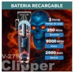 Maquina Peluquera Inalámbrica Clipper VGR V-279 Azul DB - Imagen 5