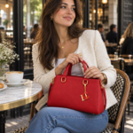 Bolso De Mano Elegante CH Rojo BluM - Imagen 6