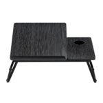Mesa Plegable, Graduable – Con Portavasos AE0036 Negro TM - Imagen 3